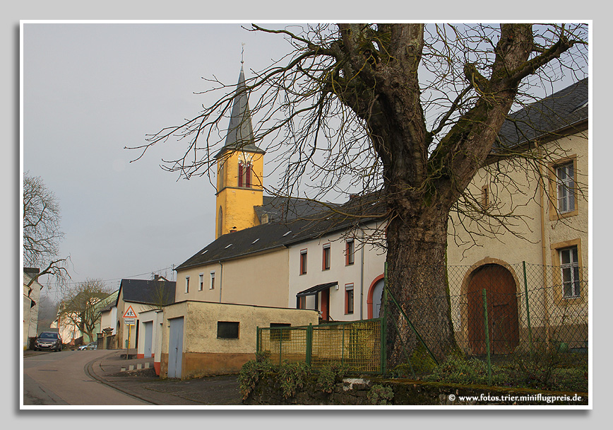 Straßenzug in Mesenich an der Sauer