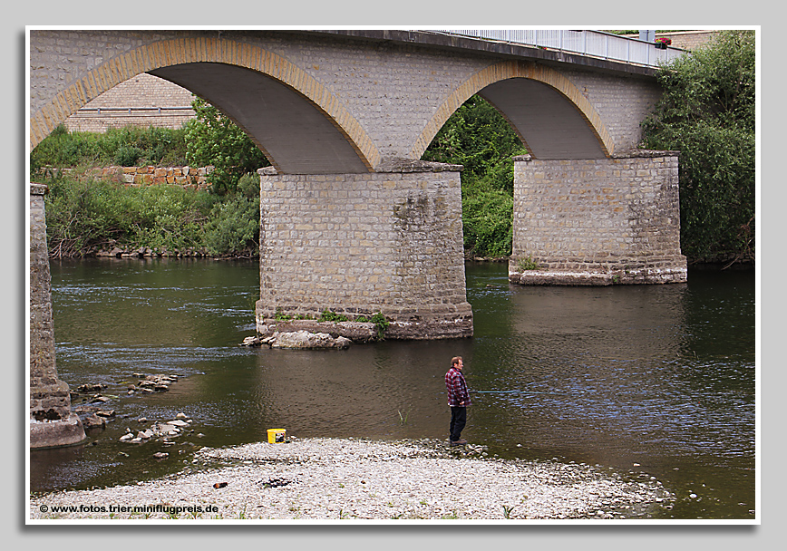 Angler an der Sauer bei Langsur 