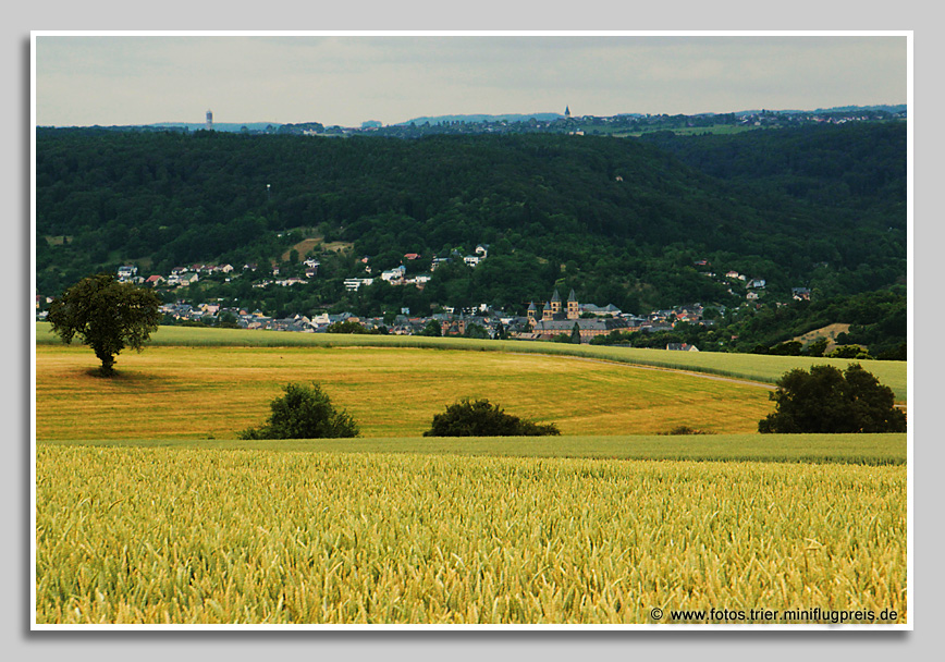 Ausblick über Echternach zum Ferschweiler Plateau
