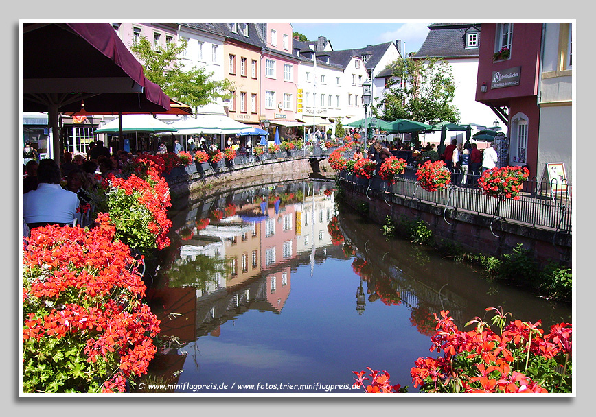 Stadtmitte Saarburg mit Fußgängerbereich 