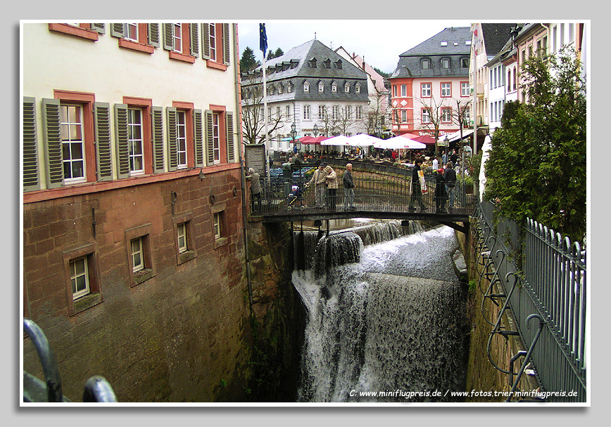 Saarburg - Wasserfall im Stadtzentrum